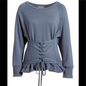 Raglan Corseted Sweatshirt